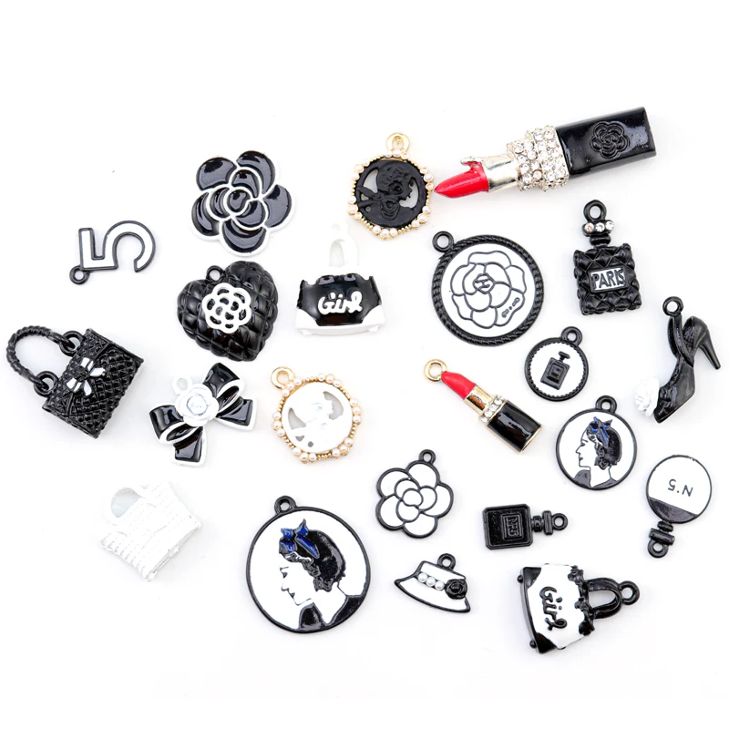 5 шт. губная помада леди головы флакон духов талисманы Эмаль Подвески ручной работы кулон для плетения браслетов ожерелий и изготовления ювелирных изделий оптовая