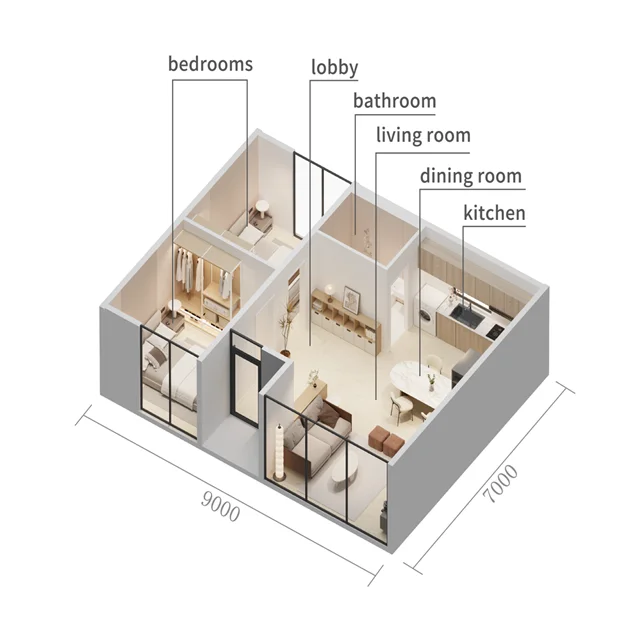 Hot Sale Online Technical Support Warehouse Low Cost Houses Movable Apartment Building Prefab House