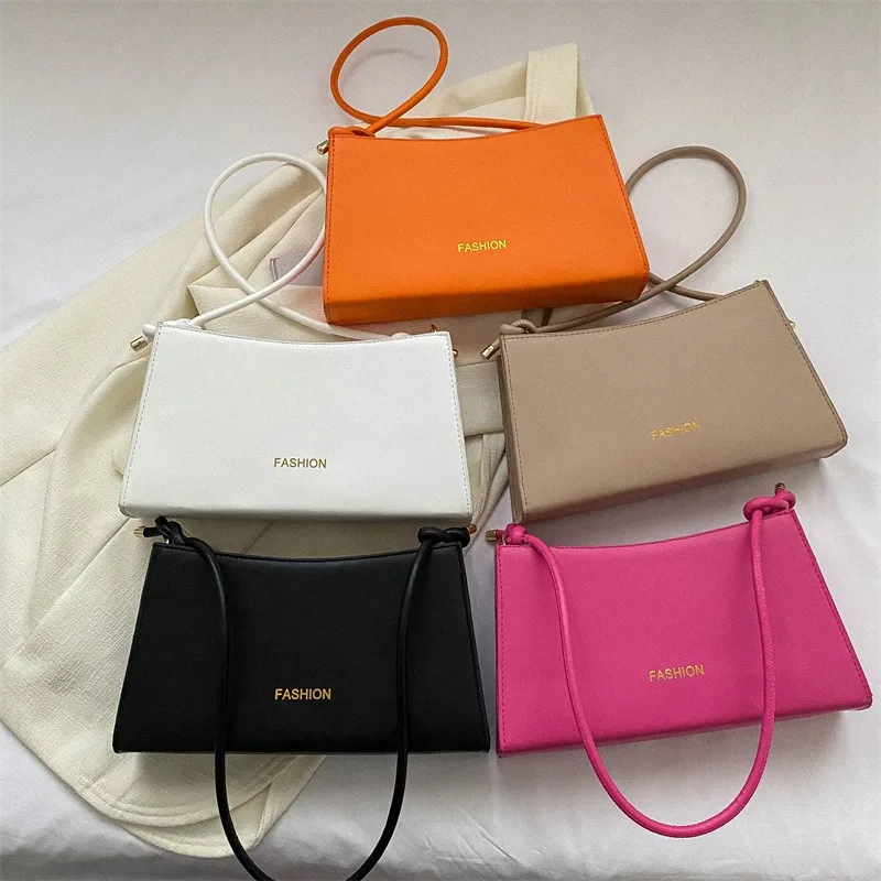 Individuality French Candy-colored underarm handbag 2024 storage new fashion simple shoulder bag western style handbag