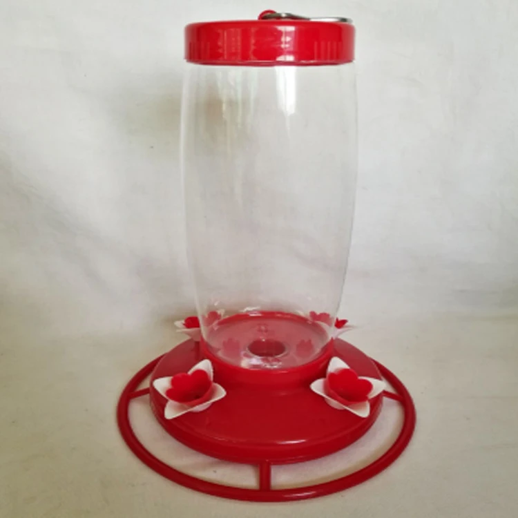 custom PP glass body pet accessories birds food and drinking feeder 12oz 350ml wild  humming birds water feeder