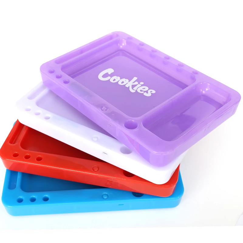 
Automatic Color Change Custom logo Led Light Up Smoking Rolling Tray Glowing in the Dark 