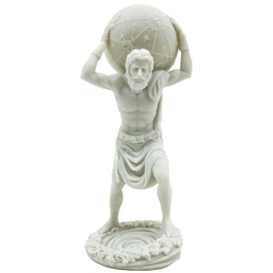 antique polishing atlas carrara white marble statue for sale