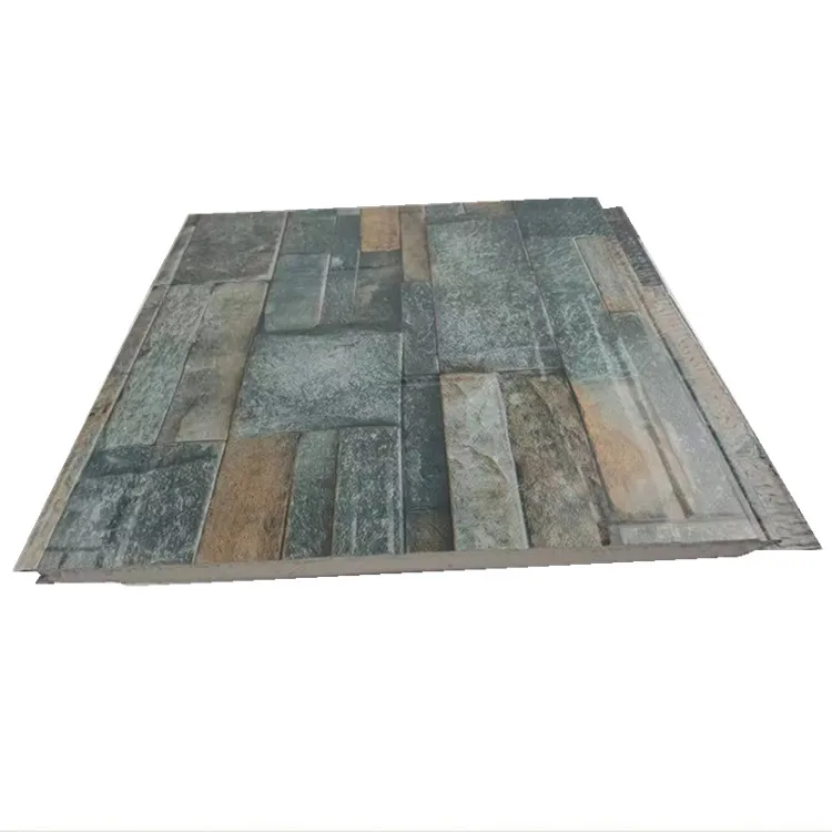 Fireproof Decorative Exterior Insulation Wall Board Polyurethane Foam Brick Sandwich Panel For Prefabricated House