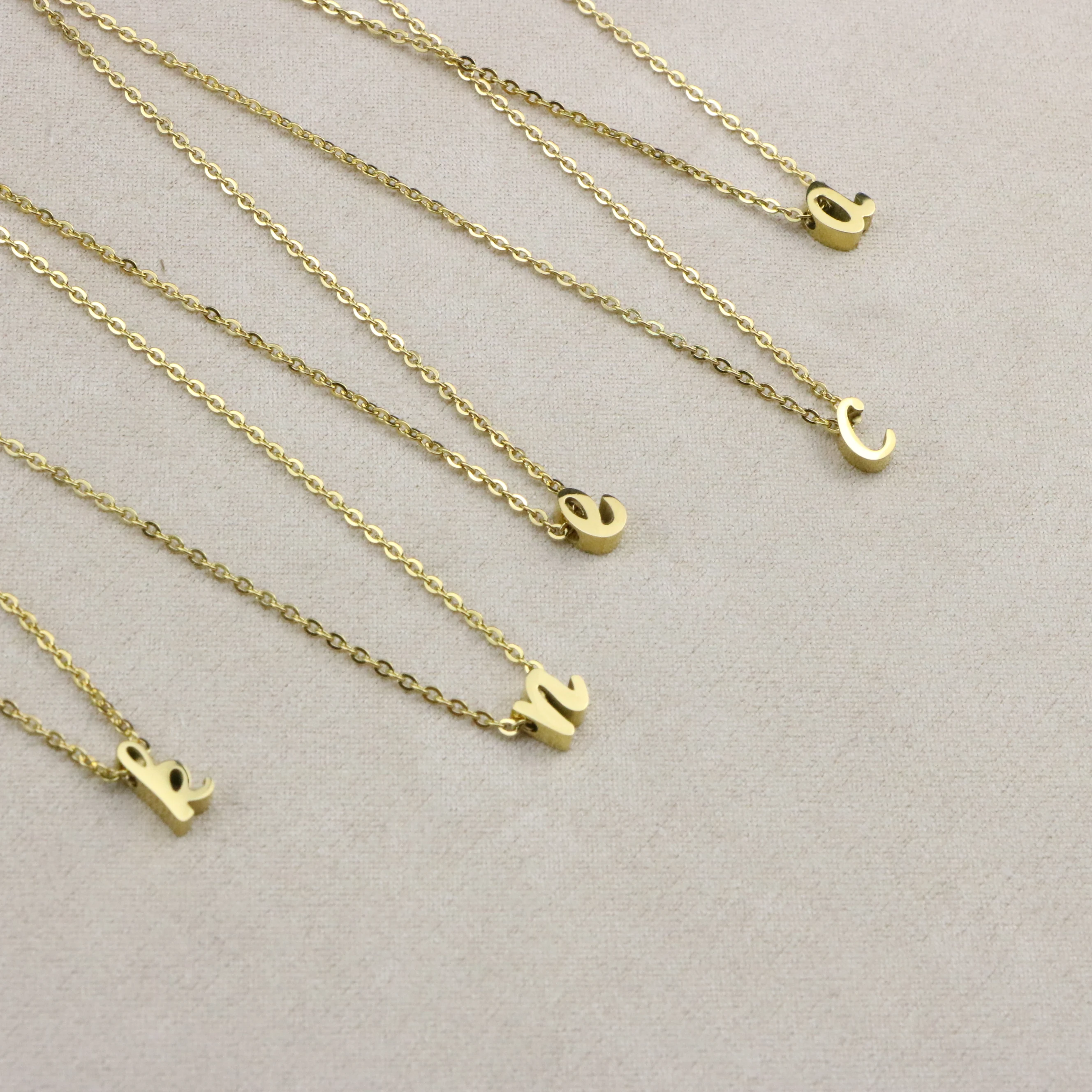 Tiny 26 Letter Initial Necklace Women 316L Stainless Steel Small Alphabet A To Z Name Pendant Chocker Summer Necklace