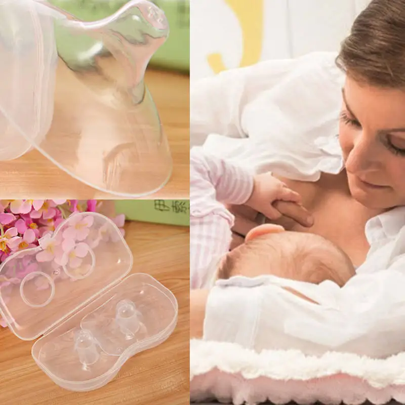 Premium Quality Silicone Natural Fit Silicone Nipple Shields Baby Pacifier Nipple Cover Breastfeeding Nursing Newborn