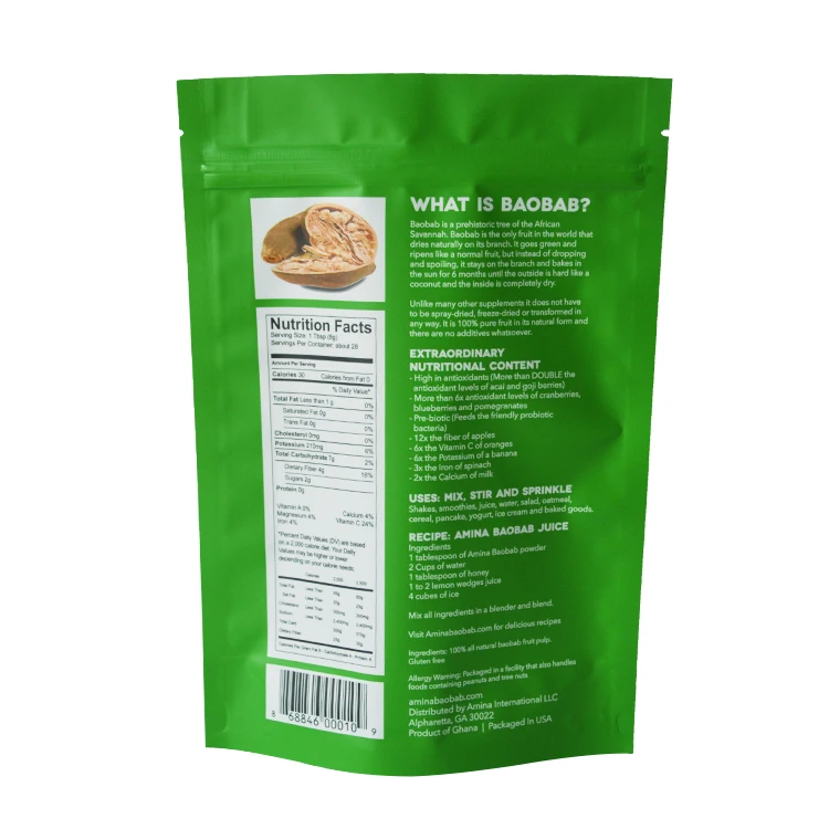 Compostable Mylar & Aluminum Foil Stand Up Zip Lock Pouch Custom For Coffee Packaging Bag
