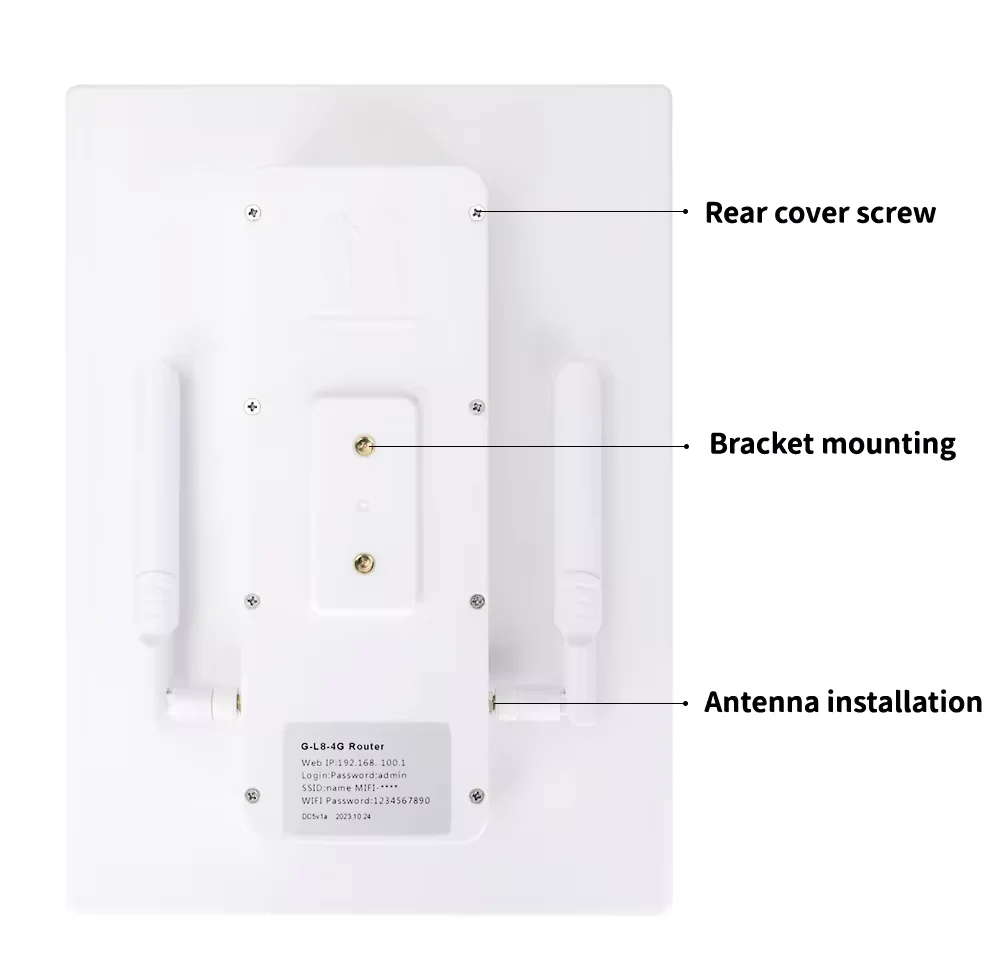 Outdoor Solar Wireless  Router 15W Solar Panel 4G SIM Card Slot Mobile Hotspot IP66 LTE Router