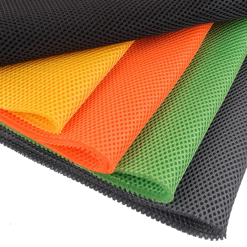 Low MOQ Textile Sandwich 3d Air Spacer Mesh Fabric 3mm Black Sandwich Mesh Fabric 3d Air