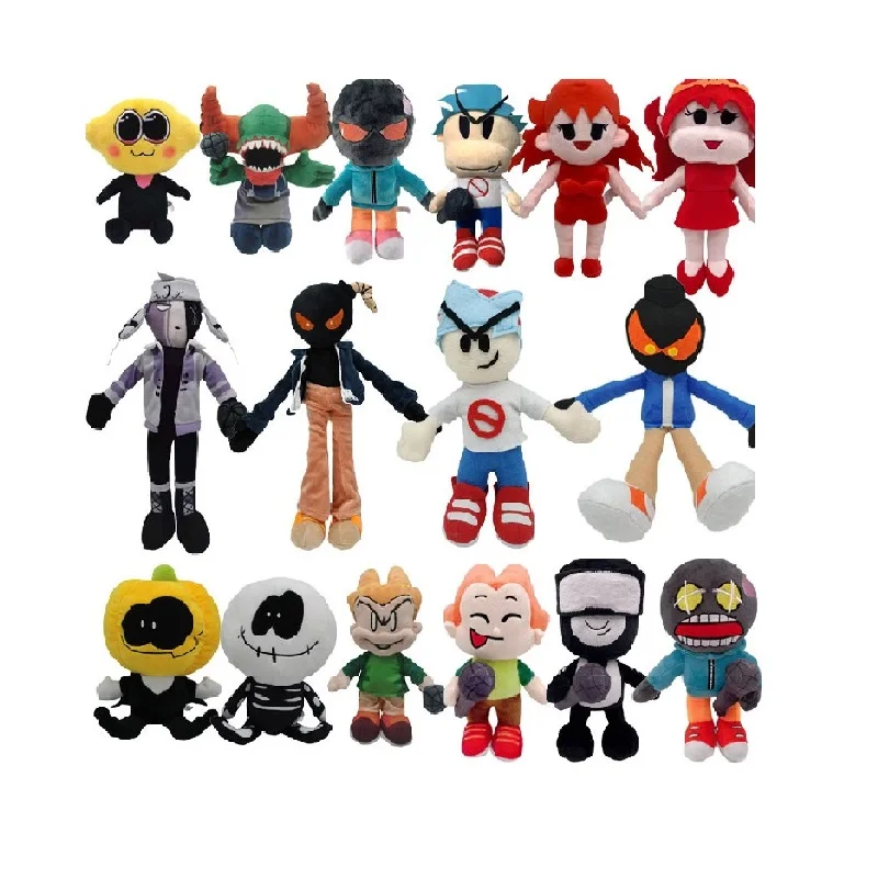 Stuffed Soft Spooky Month Skid Pump Boyfriend Whitty Lemon Demon Monster Pillow Friday Night Funkin Plush Peluch Toys/