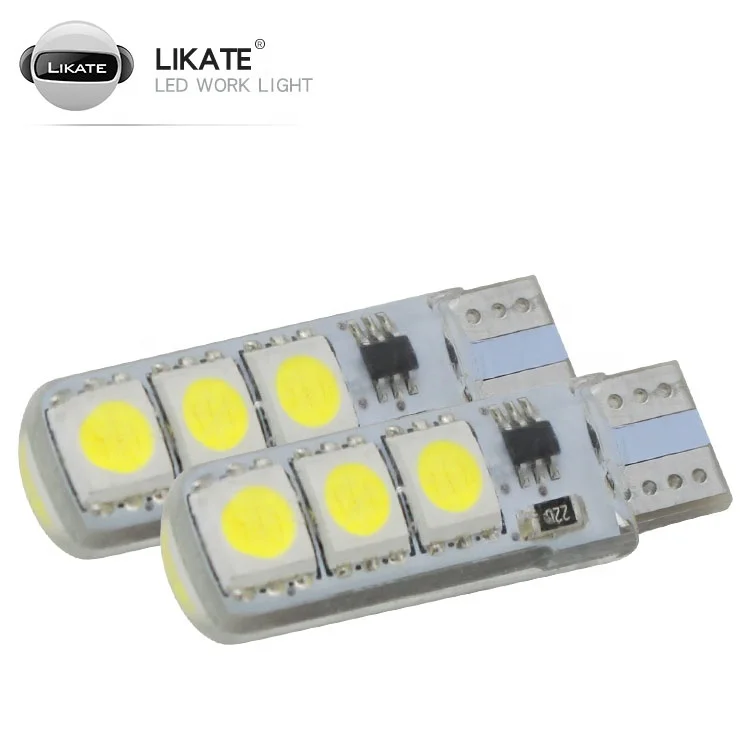 LKT Оптовая Продажа T10 светодиодный стробоскоп 5050 6smd силиконовый 12 В W5w лампочка в флэш-Автомобильный свет для всех автомобилей