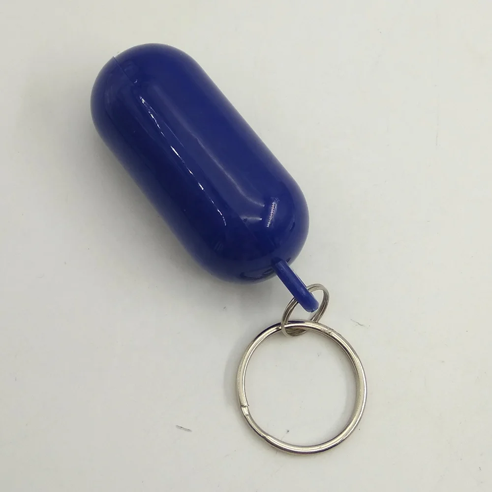 
plastic capsule shape floater key chain floating keychain 