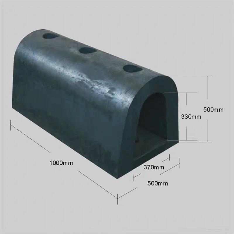 Boat ship D500x1500mm marine rubber fender for wharf and dock bumper seal strip