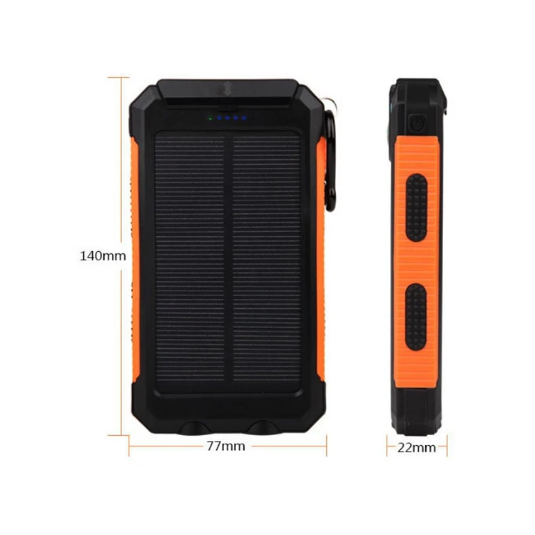 Dual Usb Portable Waterproof Solar Charger 20000Mah Solar Power Banks