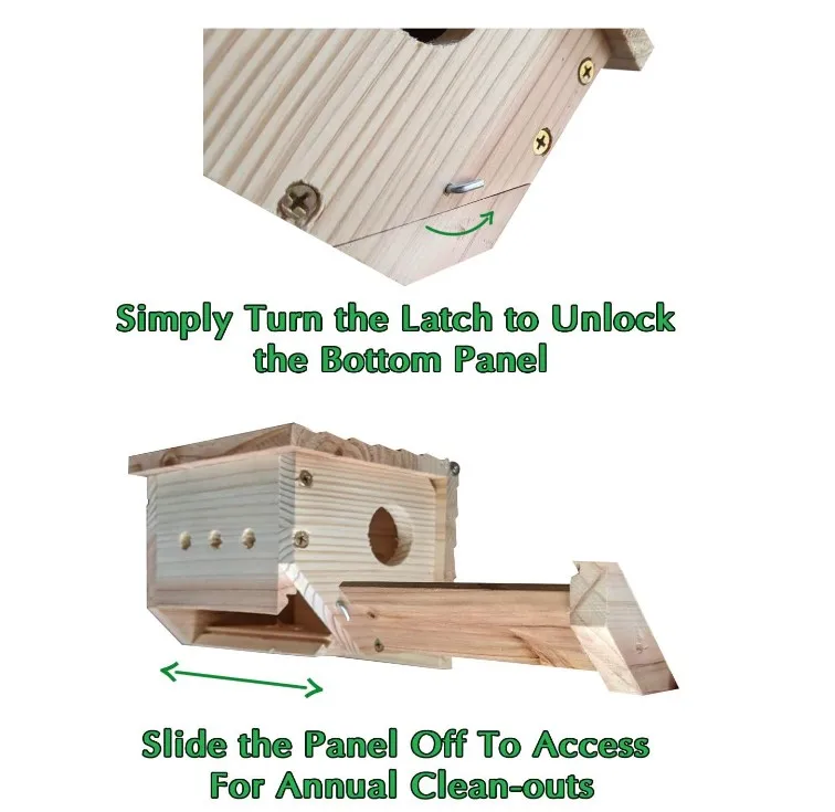 
Factory Directly Wholesale Natural Ventilation Wooden Outdoor Hanging Wood Bird Houses 