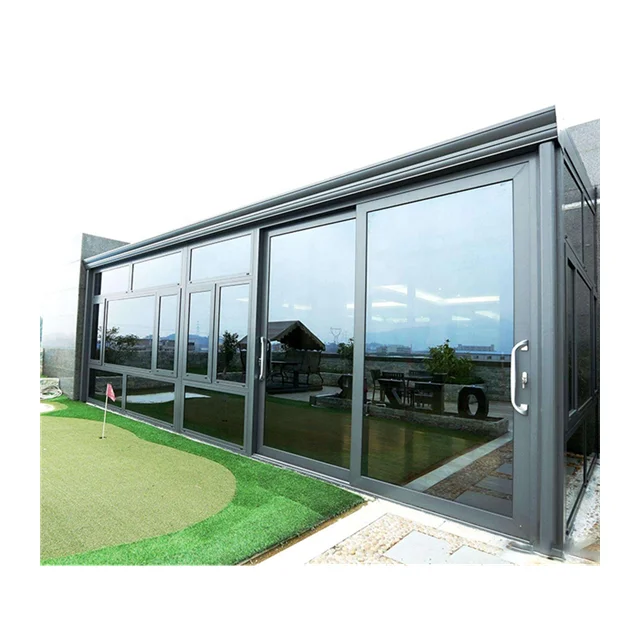 Chinese Style Veranda with Aluminium Roof Customized Aluminum Sun Room High Quality Aluminum Sun Room/Winter Garden/Glass House