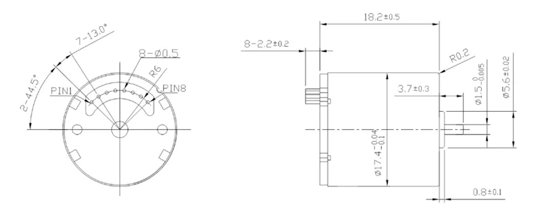 1718 7.4 v 30000 rpm motor dc rc