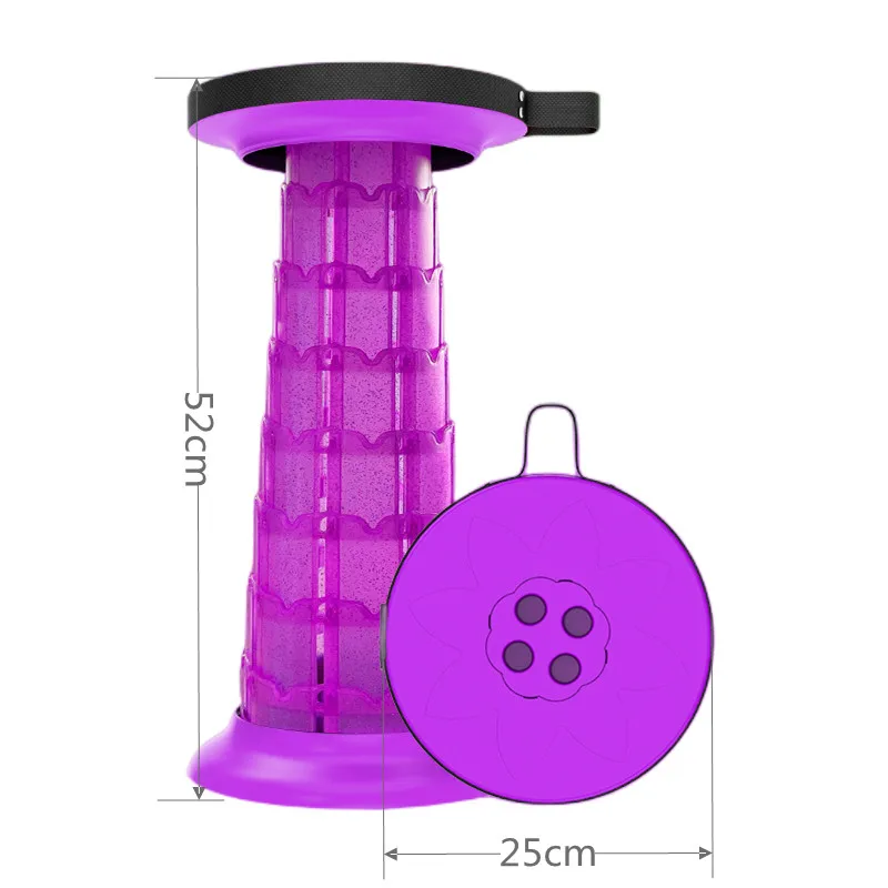 Lotus Shape Foldable Camping Stool Seat Portable Telescoping Stool for Fishing Traveling Outdoor Activities