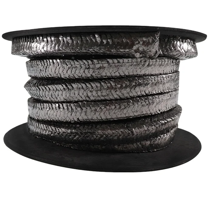 Manufacturers stock a large number of expanded flexible graphite gland packing wire graphite fiber braided rope