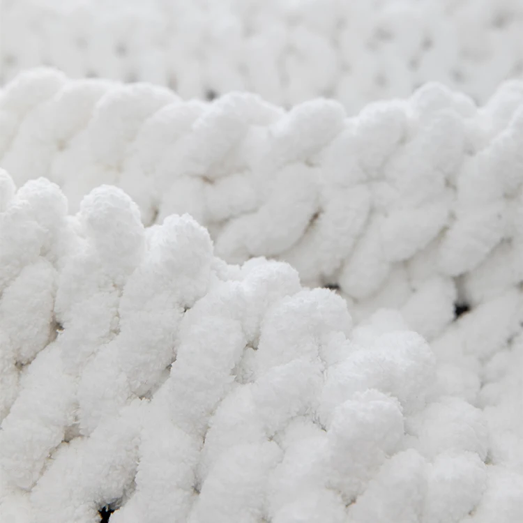 Белые супер уютные толстые вязаные одеяла ручной работы на заказ для домашнего декора