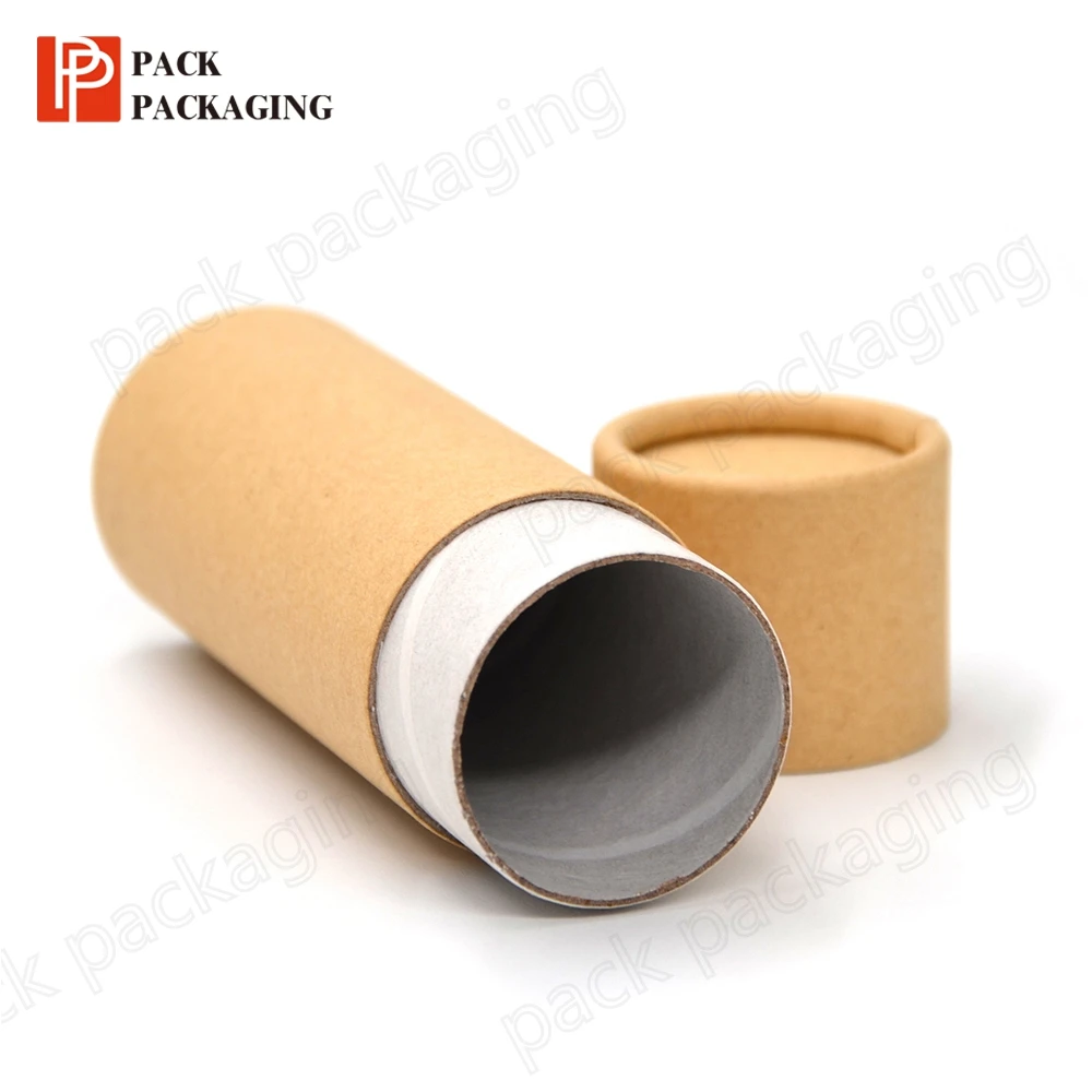 Environmentally Friendly customizable Stock Brown kraft Paper tube cylindrical round paper tube packaging