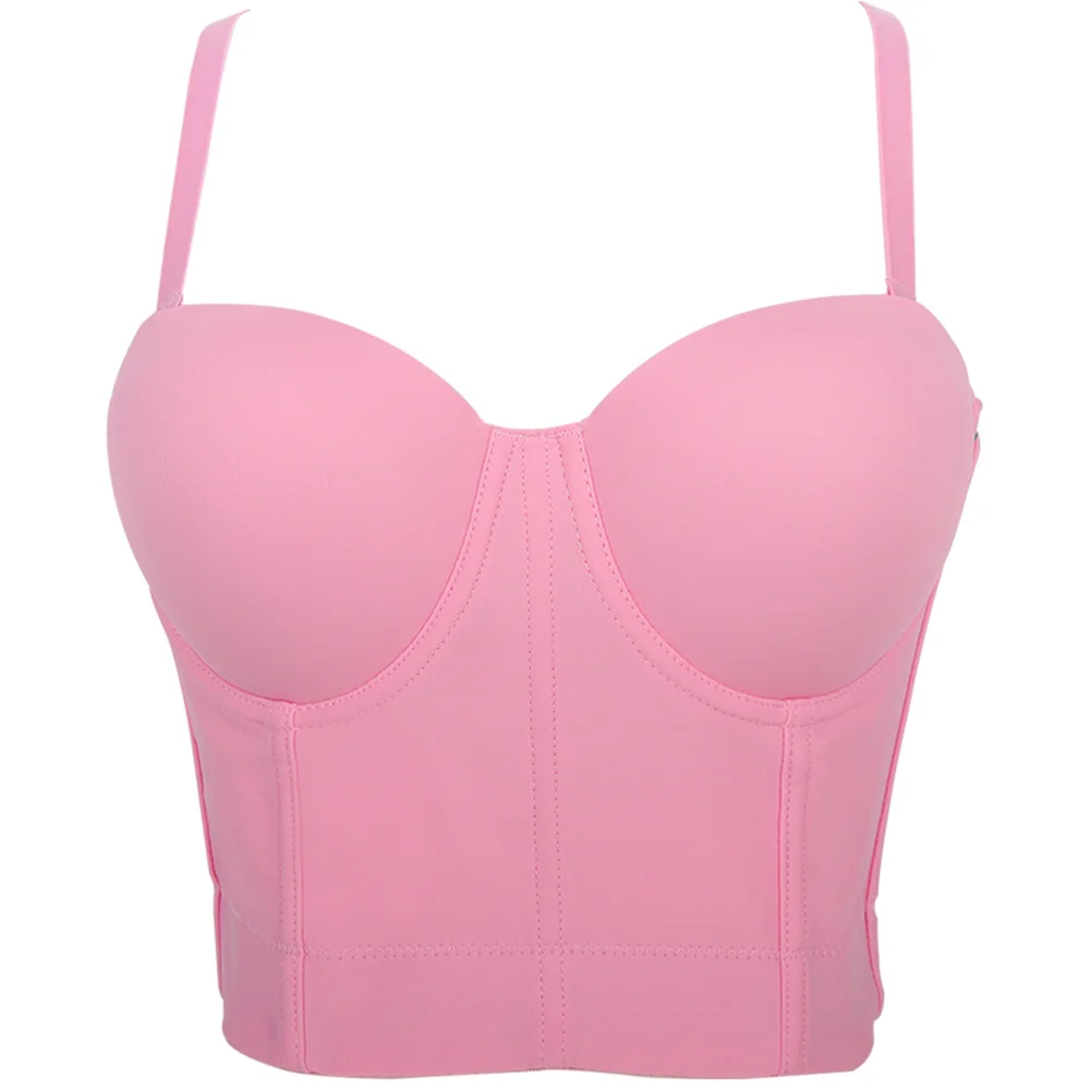 2024 Fashion Halterneck Push Up Spandex Plus Size Corsets Bra for Women Harness Retro Sexy 1/2 Cup Corset Top Thin Bustiers