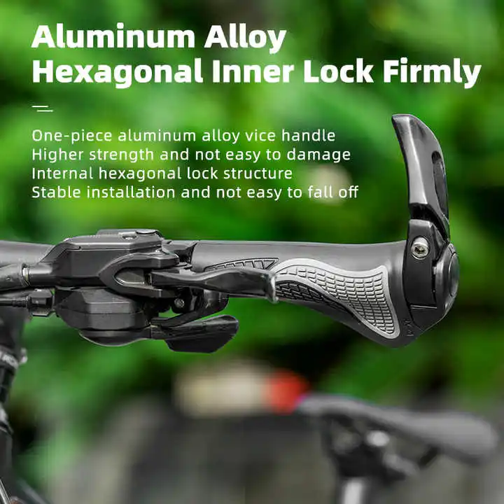 ROCKBROS Bicycle Handlebar Grips hot Selling Mountain Road Bicycle Handlebar Grips Ergonomic Rubber Bike Handle Bar Grips