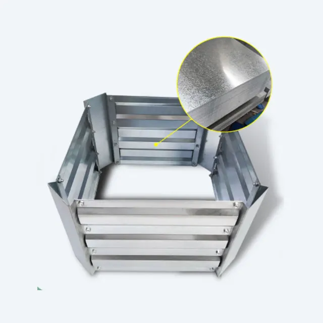 customized size 17' Tall 9in1 Metal Modular Corrugated Grey Aluzinc Raised Garden Bed/box/ for Vegetables
