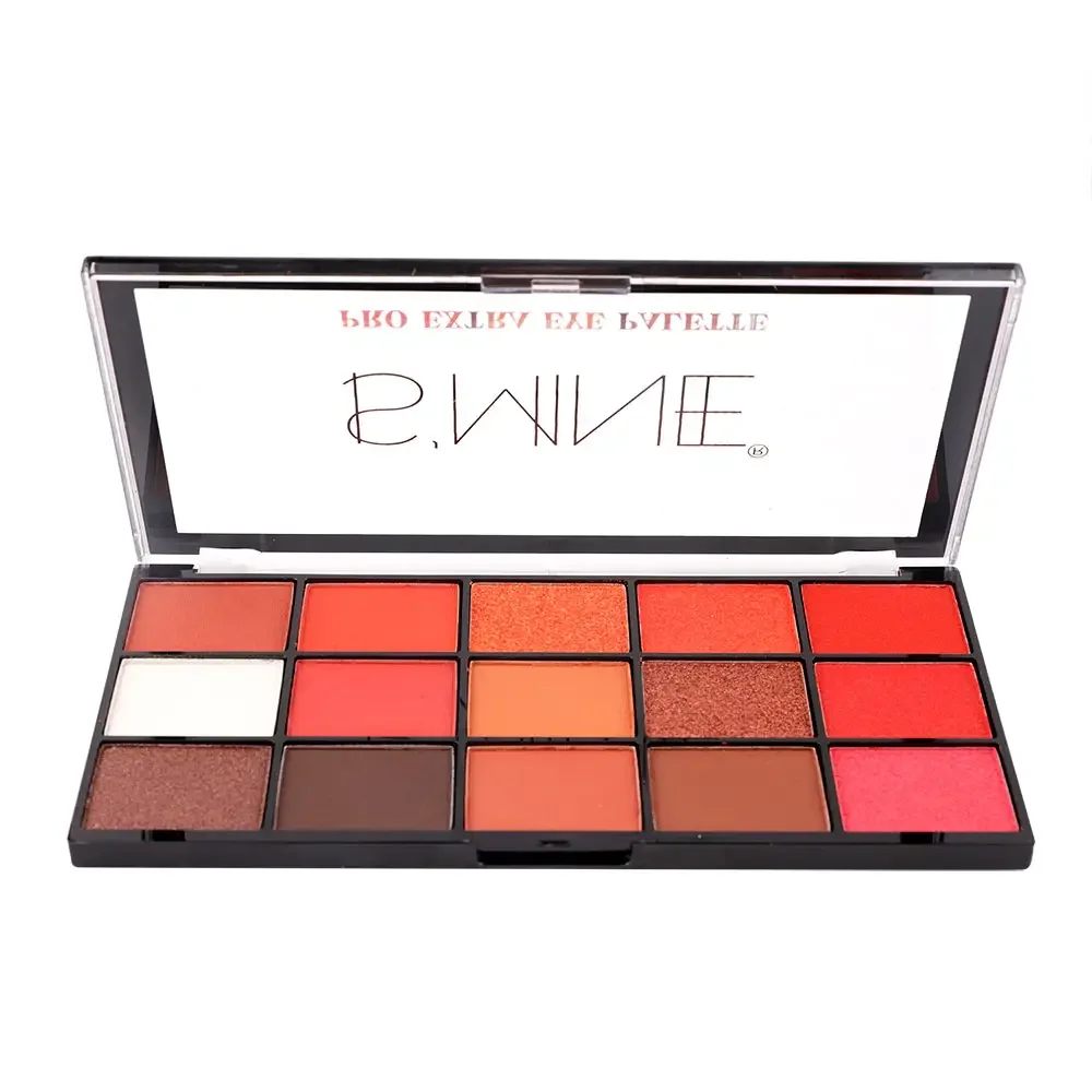 15 Color Eye shadow Waterproof Highly Pigmented Matte Pink Red Blush Orange Peach Eyeshadow Makeup Palette Pallet