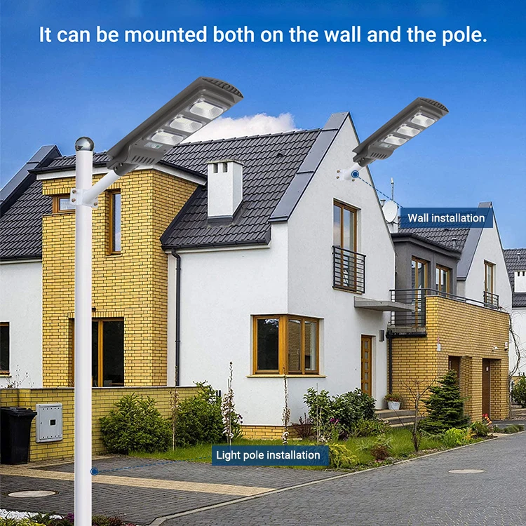 Wholesale ABS Ip65 Waterproof Outdoor Solar Lamp 30w 60w 90w 120w All In One Integrated Solar Led Street Light