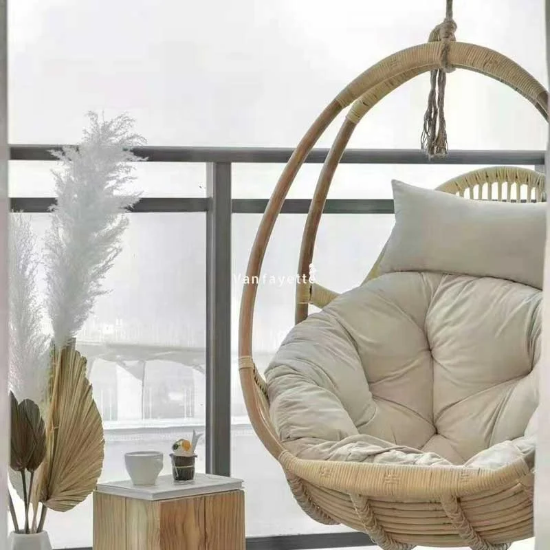 Bedroom Garden Swing Chair Cushions Wicker Hanging Chair Adult Outdoor Wicker Swing Chair