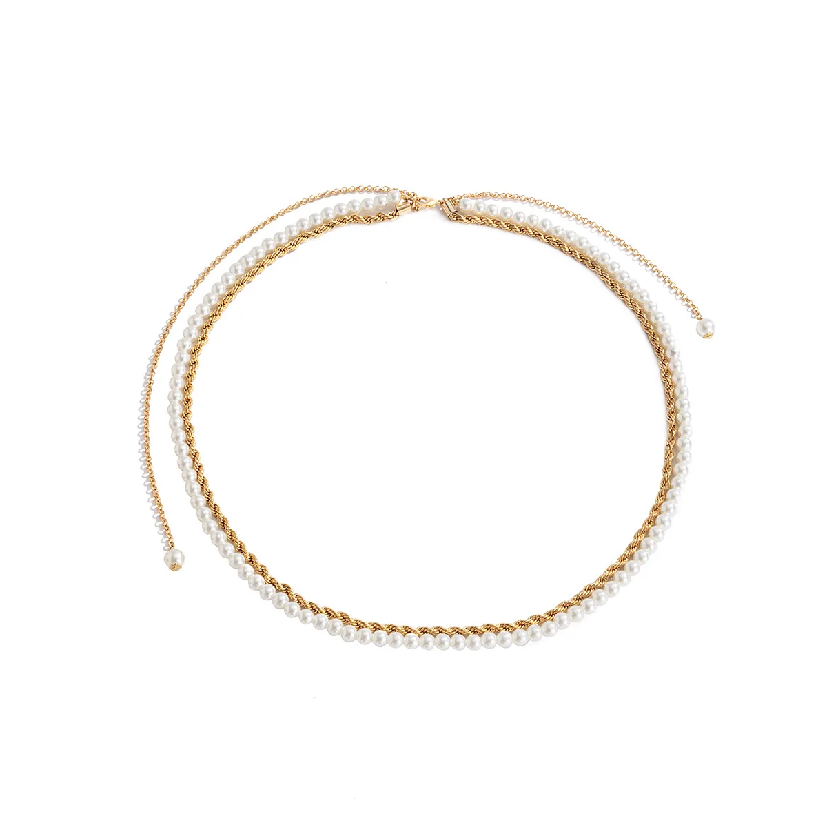 2021 New European and American Fashion Simple Multi-layer Body Chain Retro Street Accessories Party Pearl women
