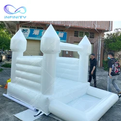 2022commercial bouncy castle toddler white inflatable bounce house mini ball pit party jumpers inflatable bouncers with ball pit