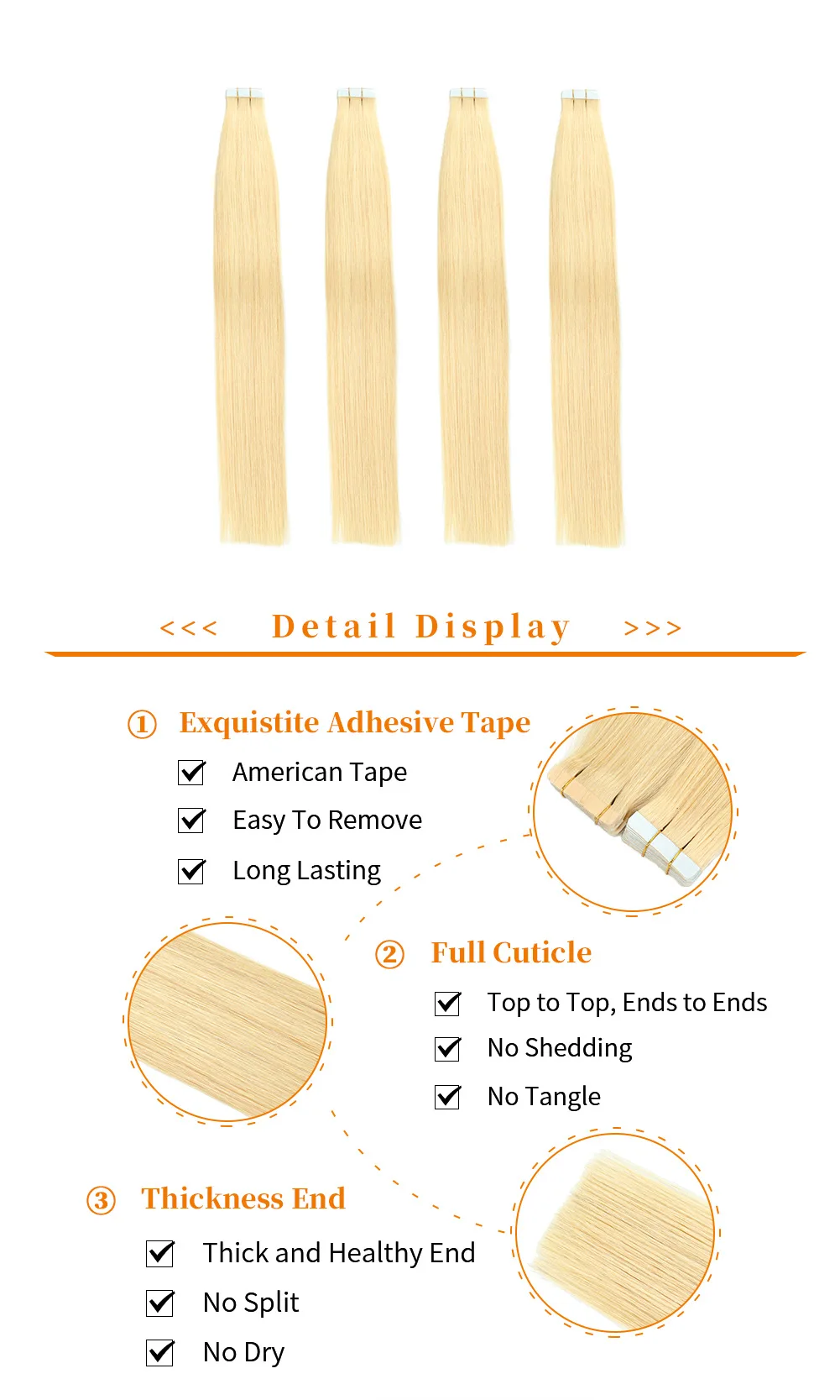 Factory wholesale wig blonde real human hair tape wig 16 inch #24 Straight wig