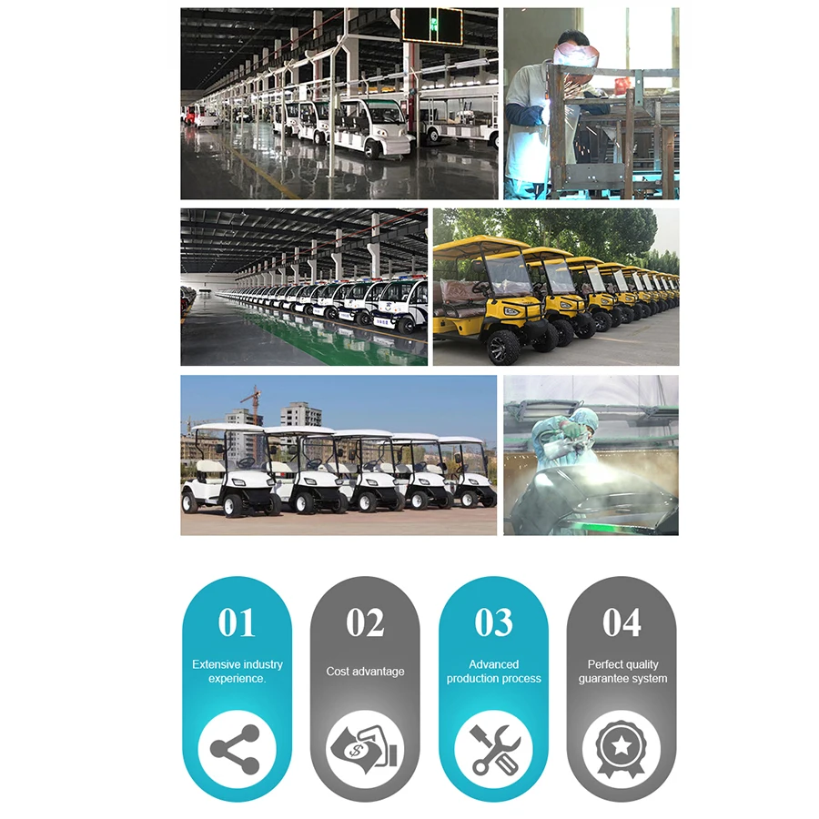 Wholesale Price 4 Seaters Electric Golf Cart 4 Wheel Drive Cheap Price Club Car Buggy Electric Golf Carts