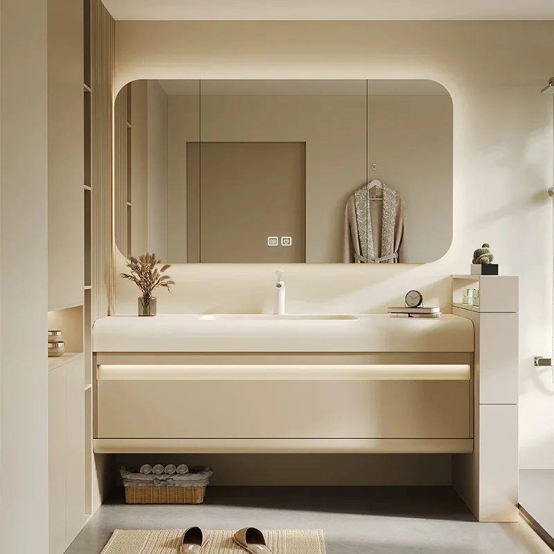 USA Style White Lacquer and Wood Bathroom Set Vanity Home Furniture Designs