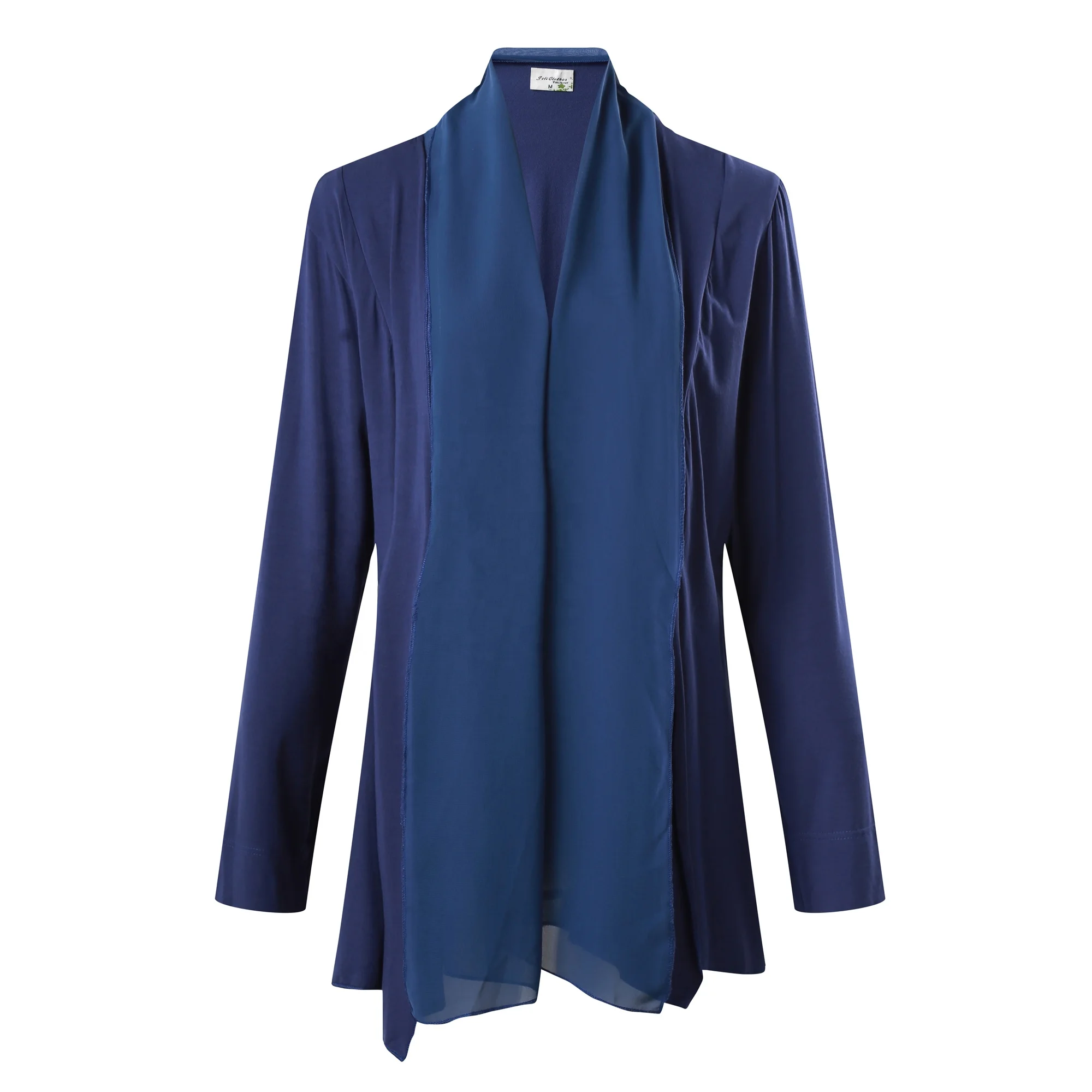 Женский шифоновый Кардиган с длинным рукавом, бамбуковый кардиган в современном стиле, 2020