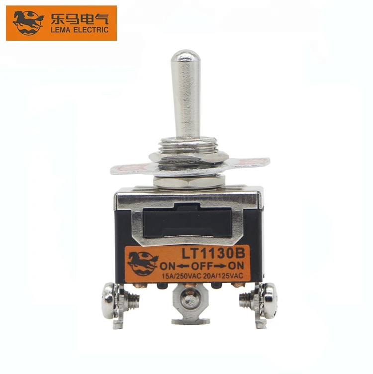 Lema LT1130B Винтовые клеммы однополюсный тумблер 3-контактный рычажный Переключатель ВКЛ/ВЫКЛ