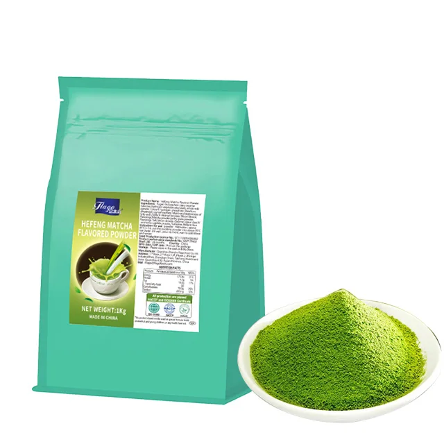 Flago high quality food sweetener halal hefeng matcha flavored powder  private label instant powder drink milk tea powder