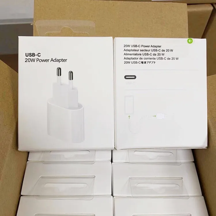 wholesale 1:1 Original Charger for Iphone Fast Charging Type-c travel Adapter PD 18W 20W Cable Charger for Iphone charger Plug