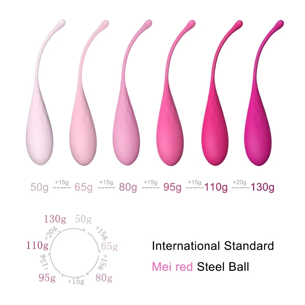 6pcs/set Smart Kegel Ball Vaginal Dumbbells Kegel Ben Wa Ball Vibrator massager Vaginal Training Exercise Sex Toys For Women