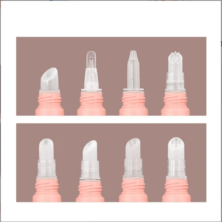 15ml customized  silicone functional head hose lip gloss tube package concealer hose