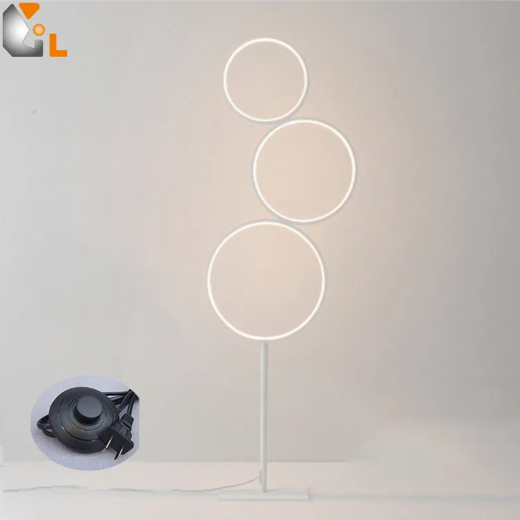 Nordic floor lamp simple creative modern led round decorative standing floor lamp for living room