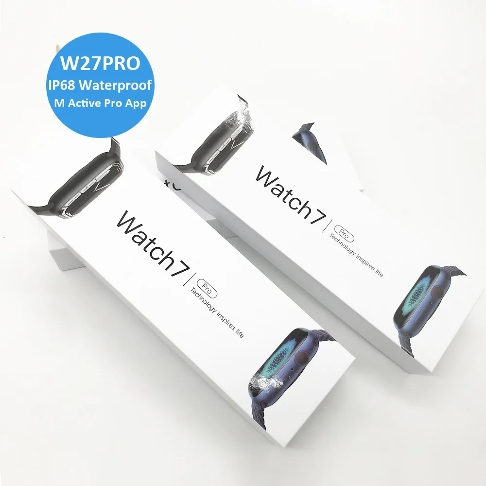 Смарт-часы iwo W27Pro две кнопки 44 мм серия 7 беспроводное зарядное устройство BT пароль для вызова NFC W27 Pro 2022