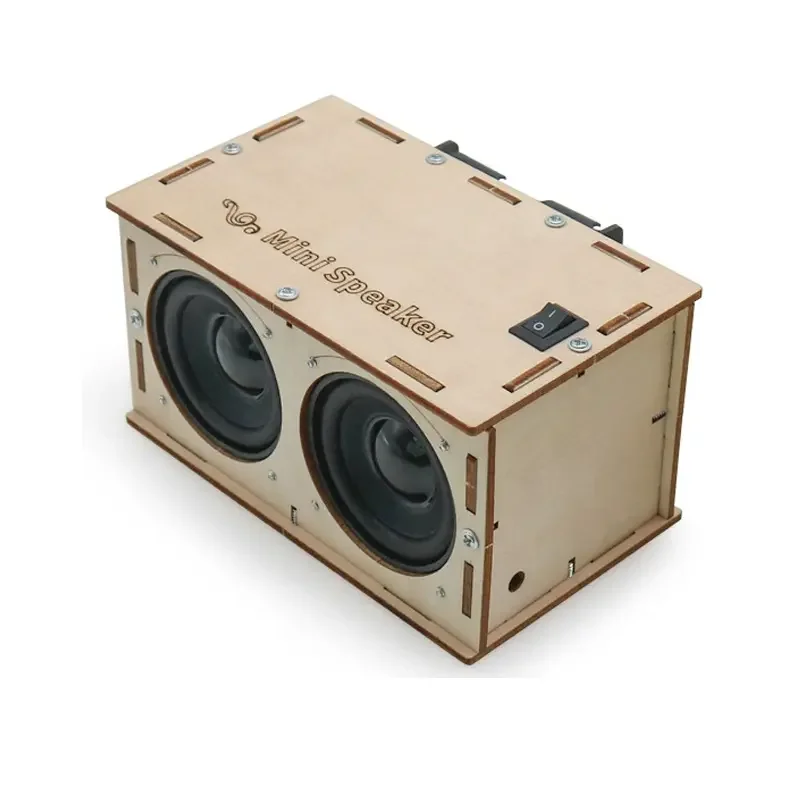 Wooden Electronic Sound Amplifier DIY Bluetooth Speaker Box Science School  Experiment Kits Science Toys for Children Education