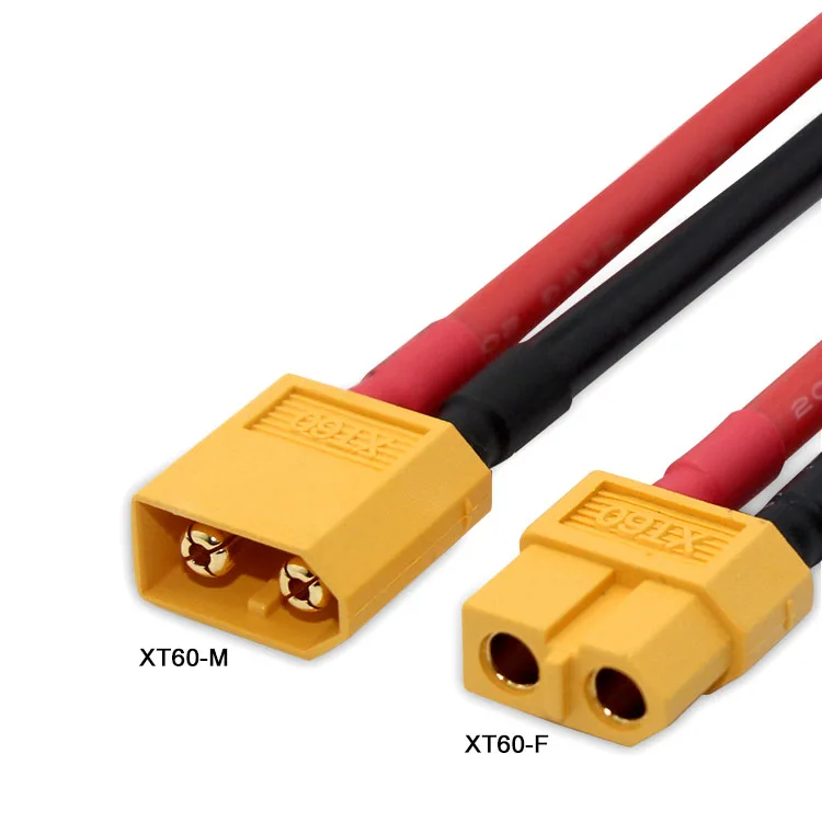 Amass XT60 Female Male Adapter XT90 Connector XT60H Plug Extension Cable 12AWG 150mm For RC Lipo Battery