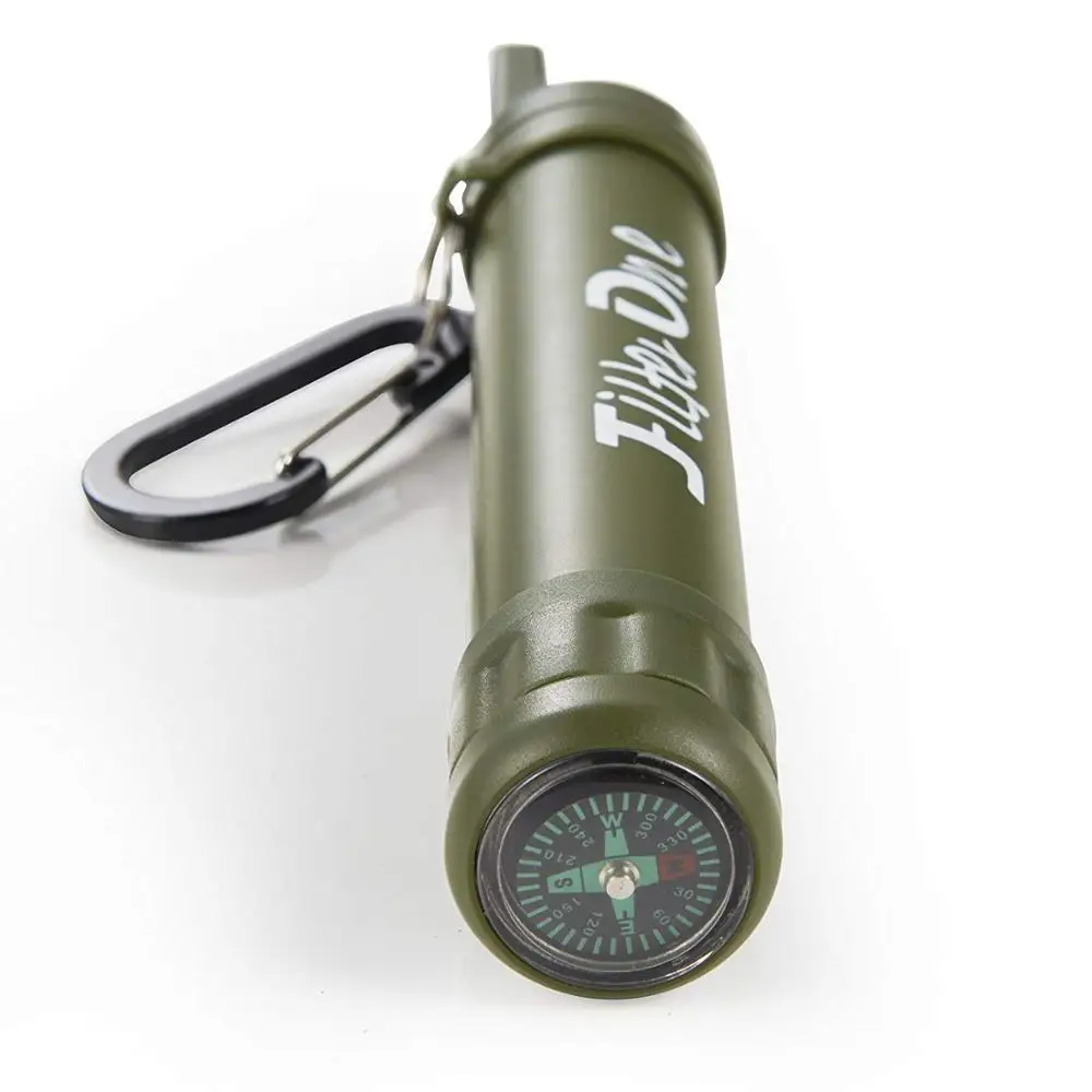 Персональный фильтр для воды Calux, миниатюрный очиститель воды, снаряжение для выживания для пеших прогулок, кемпинга, путешествий и готовности к аварийным ситуациям