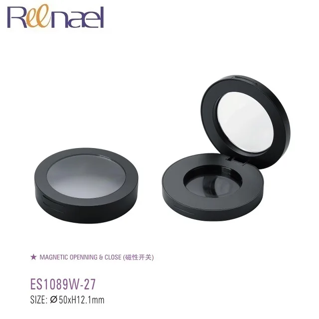 Empty makeup diameter 27mm 36mm magnetic jar pink single eyeshadow containers