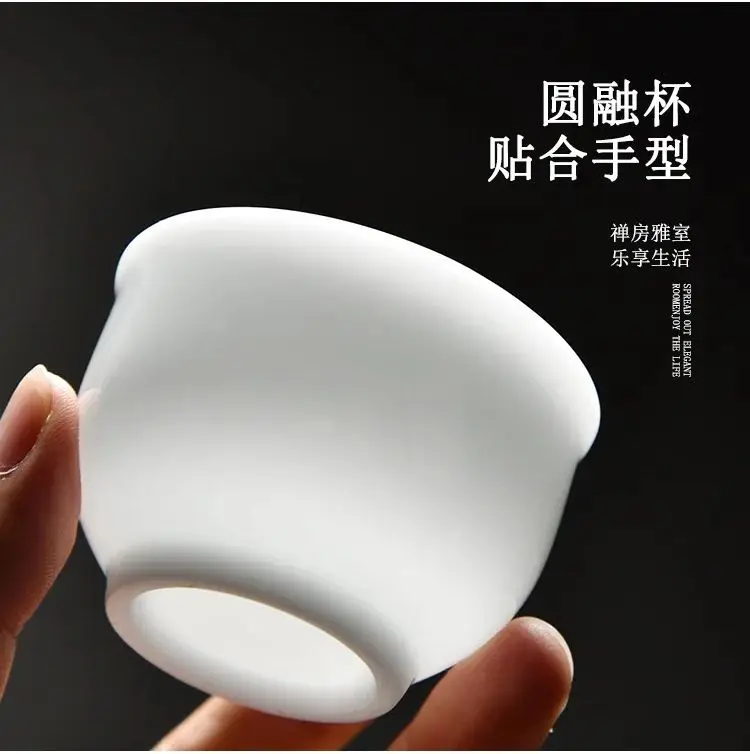 CHINESE JADE PORCELAIN TEA SET HOME GAIWAN TEA CUP OFFICE GUEST TEA MAKER CUSTOMIZED CERAMIC COVER BOWL TEAPOT SET FILTER