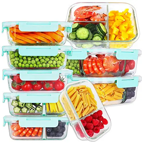 
6 Different Sizes Glass Meal Prep Container Alternative Capacity used Microwave 