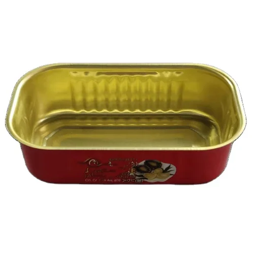 Customized  Rectangular Aluminum Can For Sardine packing